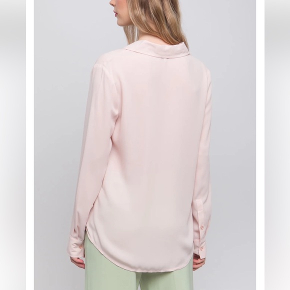 07 Fabulous Loose Fit Long Sleeve Button Down Blouse Shirt - Picture 4 of 5